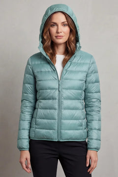 Lichtgewicht puffer jas met capuchon