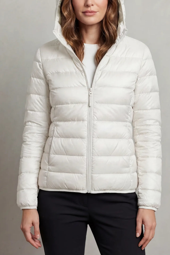 Lichtgewicht puffer jas met capuchon