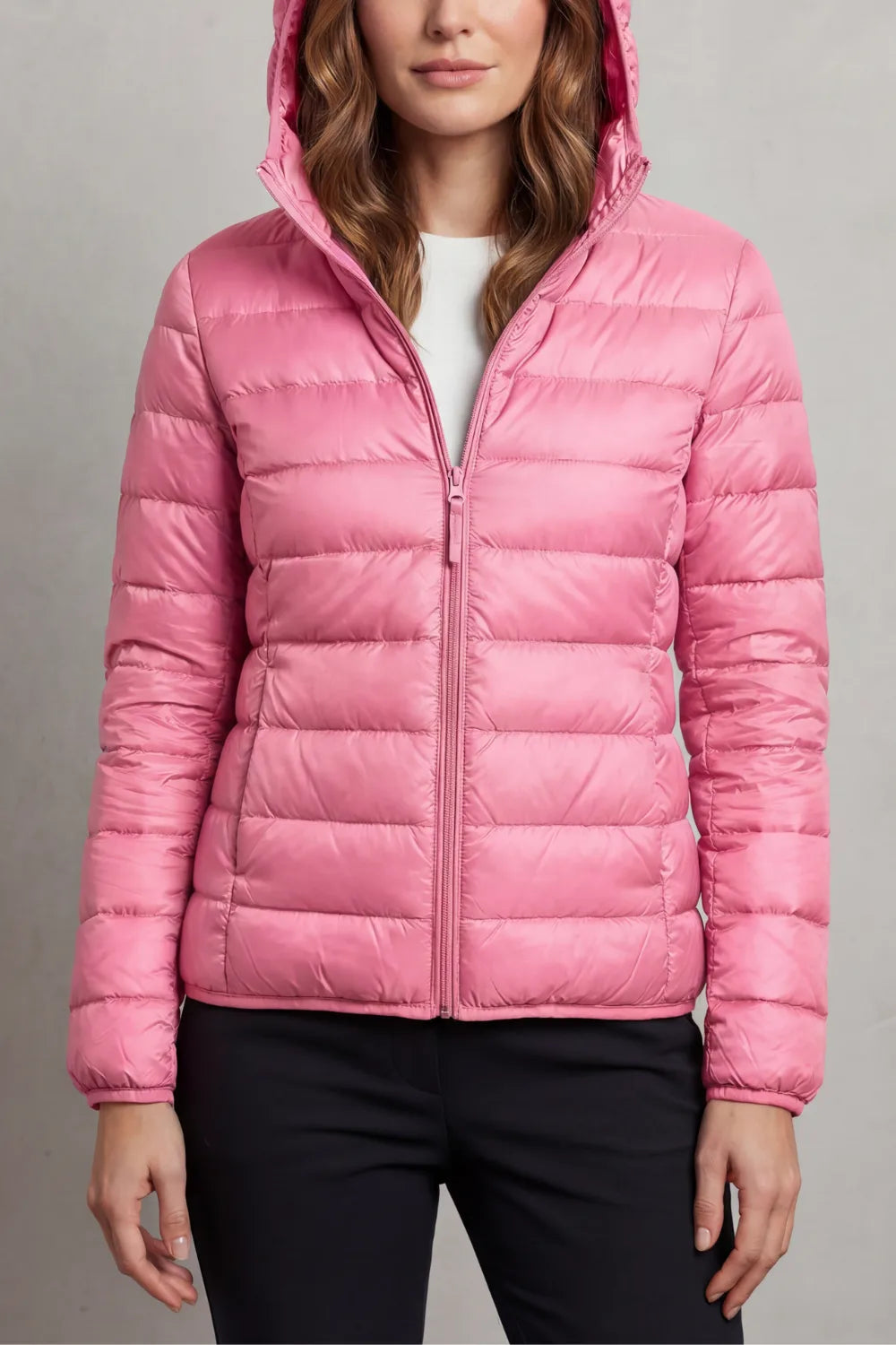 Lichtgewicht puffer jas met capuchon