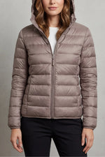 Lichtgewicht puffer jas met capuchon