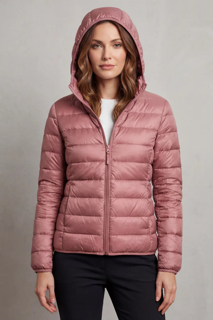 Lichtgewicht puffer jas met capuchon