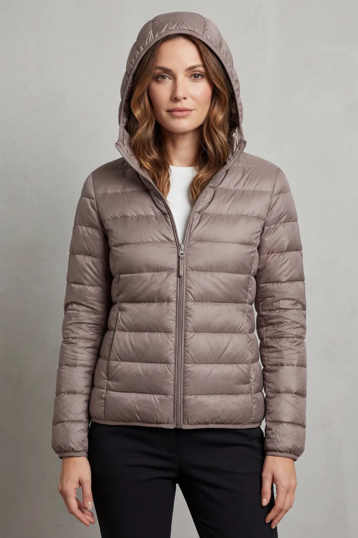 Lichtgewicht puffer jas met capuchon