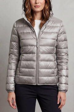 Lichtgewicht puffer jas met capuchon