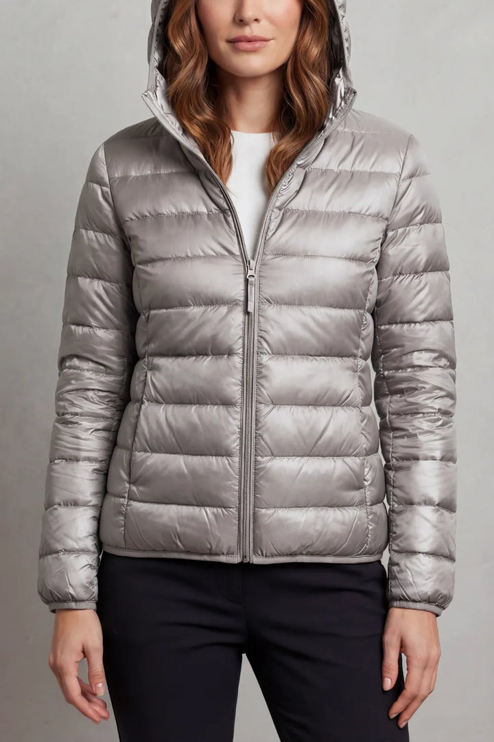 Lichtgewicht puffer jas met capuchon