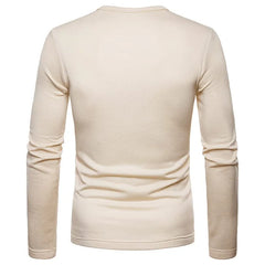 Longsleeve met V-hals en knoopdetails