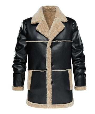 Bomberjack met faux shearling