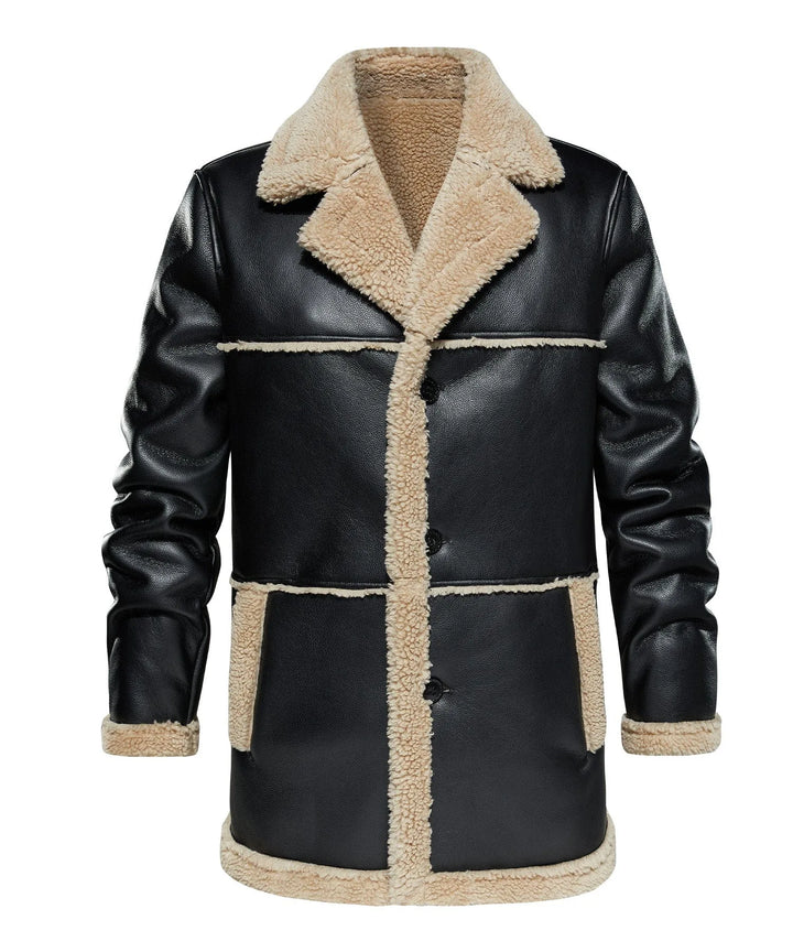 Bomberjack met faux shearling