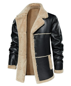 Bomberjack met faux shearling
