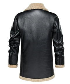 Bomberjack met faux shearling
