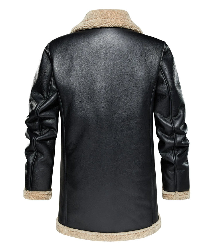 Bomberjack met faux shearling