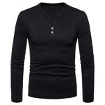 Longsleeve met V-hals en knoopdetails