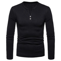 Longsleeve met V-hals en knoopdetails