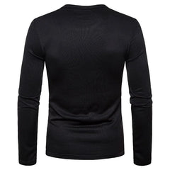 Longsleeve met V-hals en knoopdetails