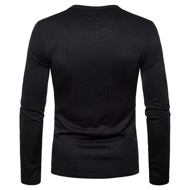Longsleeve met V-hals en knoopdetails