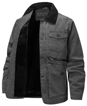 Parka met corduroy kraag