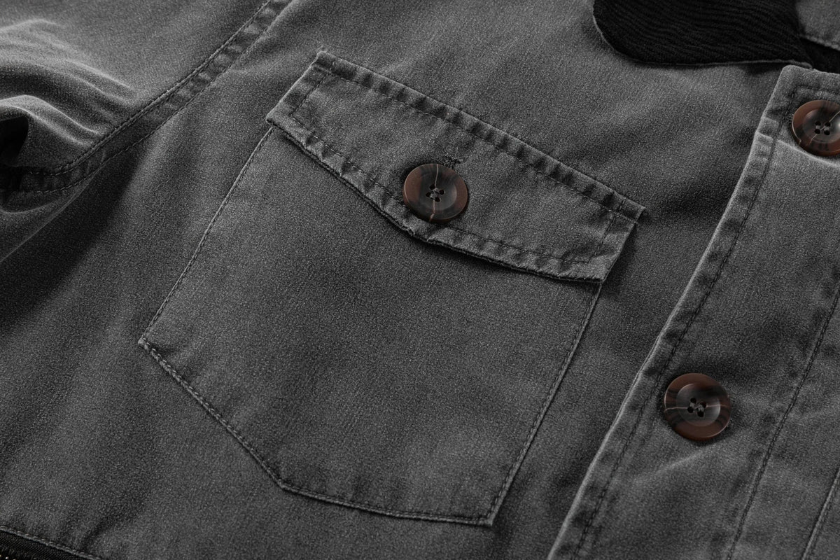 Parka met corduroy kraag