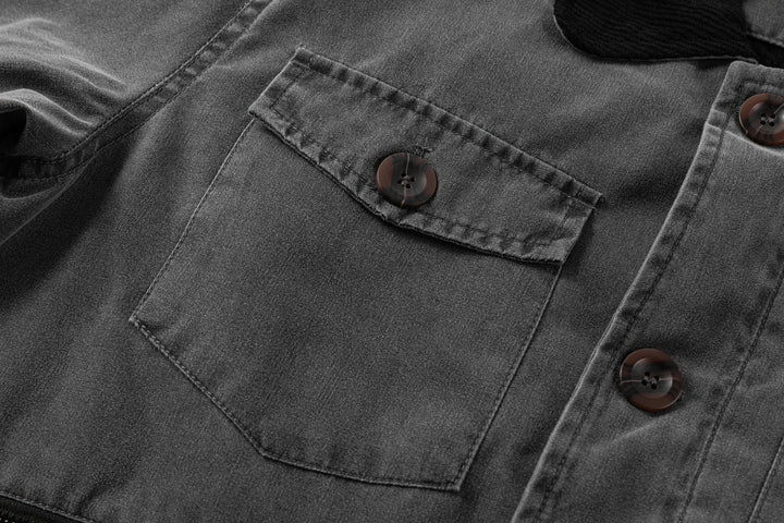 Parka met corduroy kraag