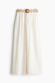 Stijlvolle Oversized Broek met Riemen - Trendy en Comfortabel