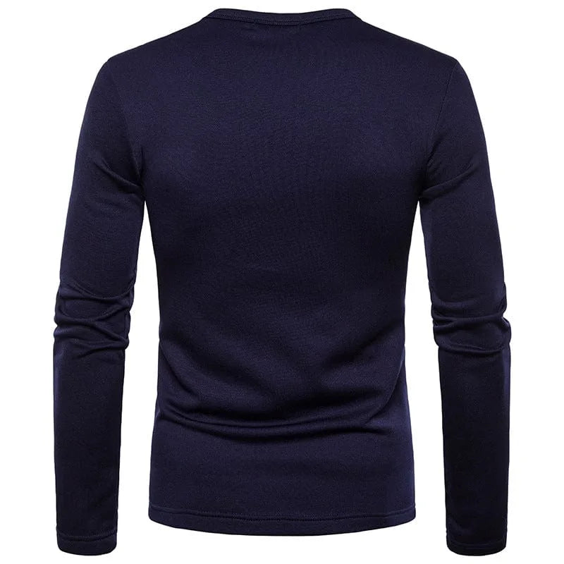Longsleeve met V-hals en knoopdetails