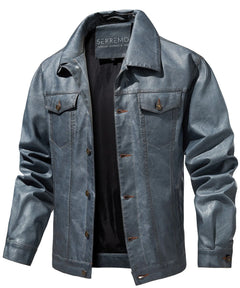 Leren jassen met button-front