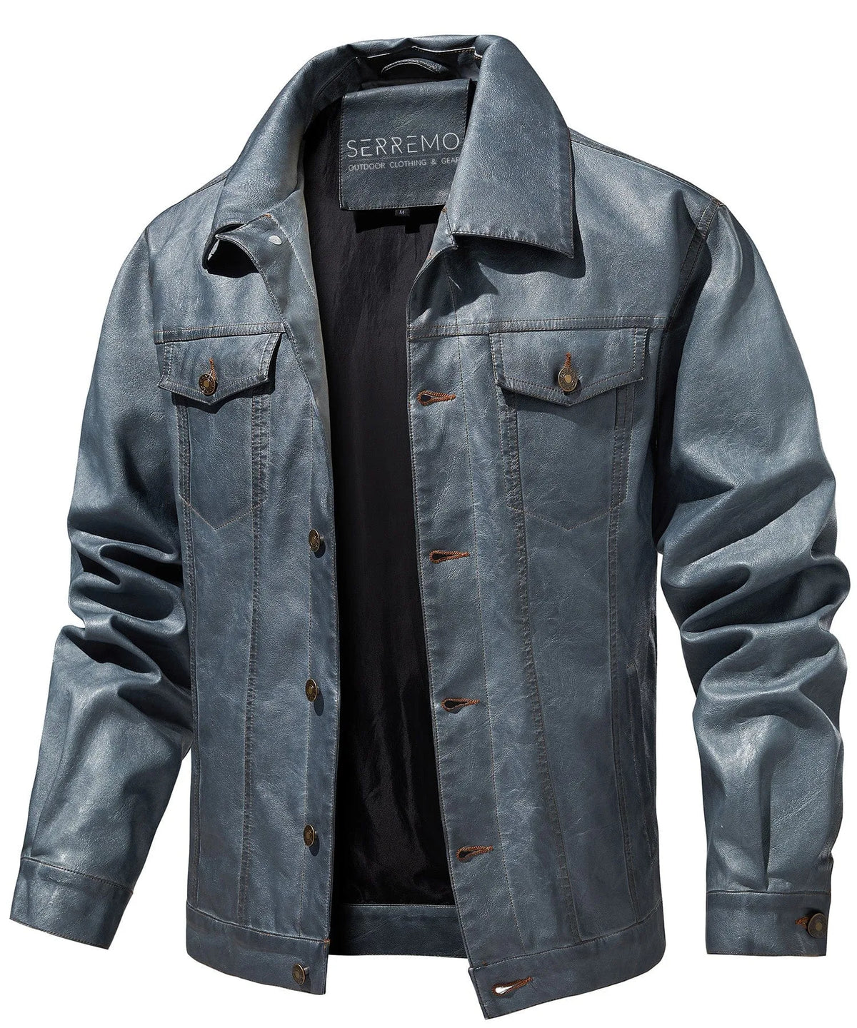 Leren jassen met button-front