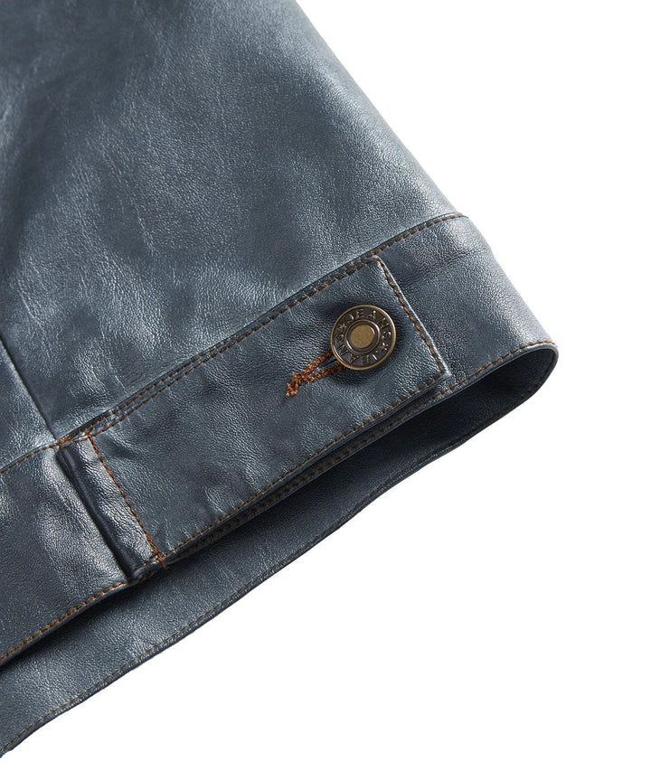 Leren jassen met button-front