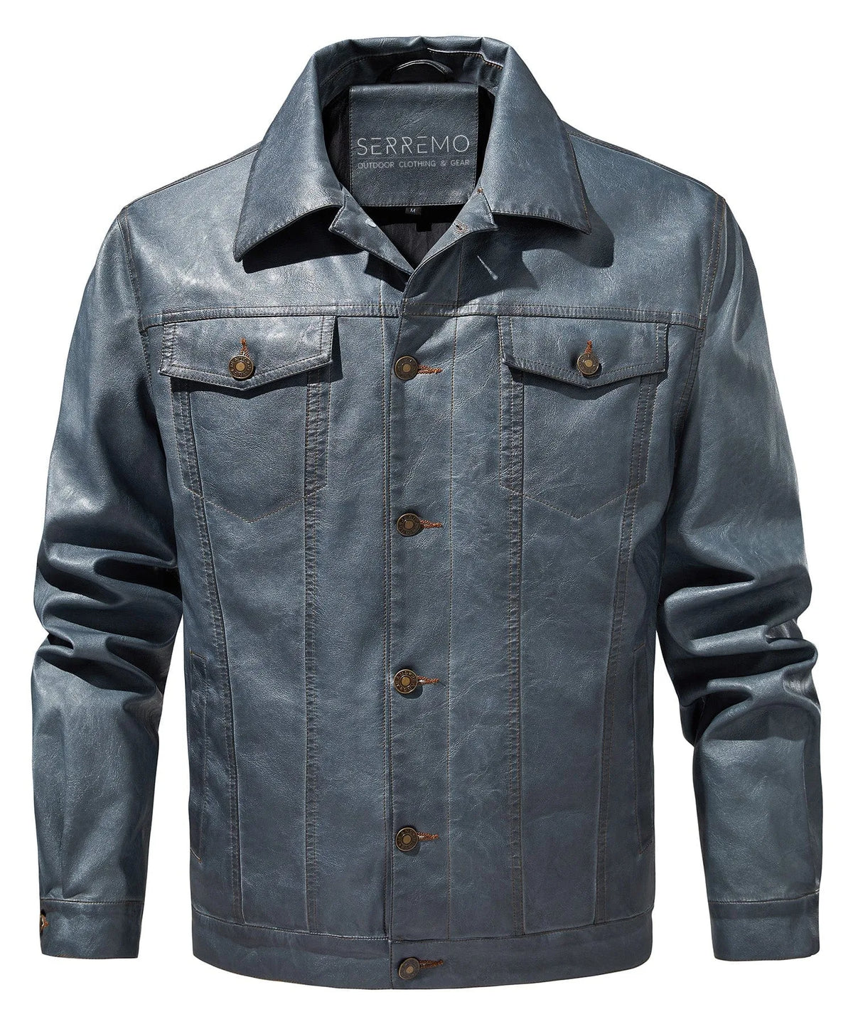 Leren jassen met button-front