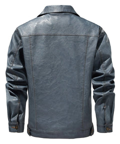 Leren jassen met button-front