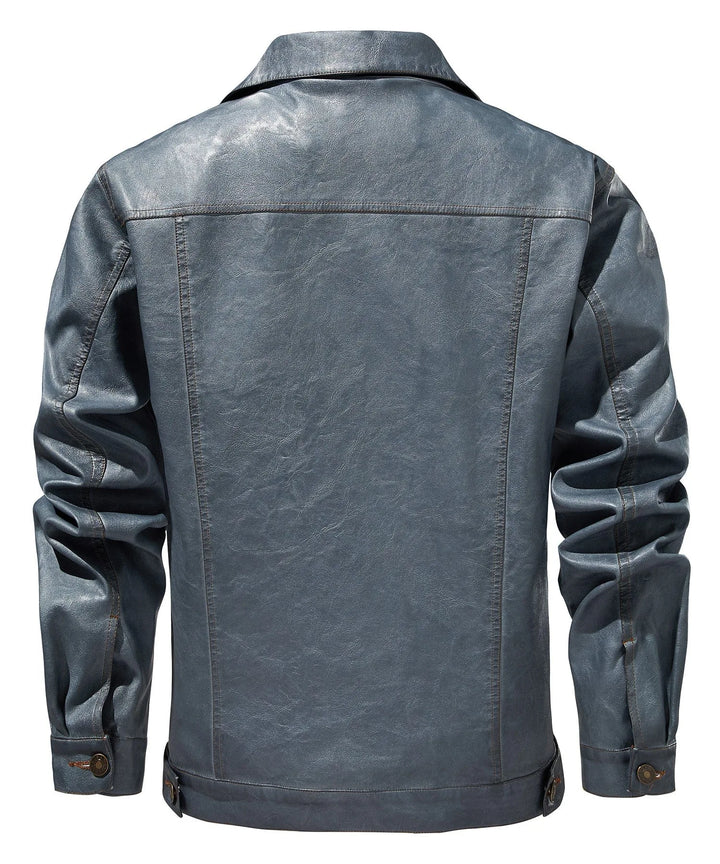 Leren jassen met button-front