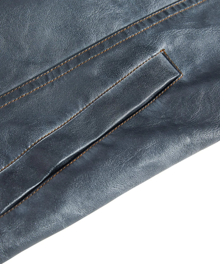 Leren jassen met button-front