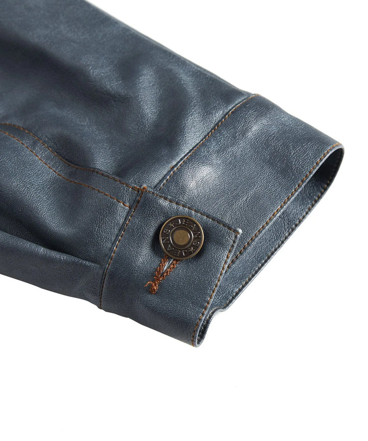 Leren jassen met button-front