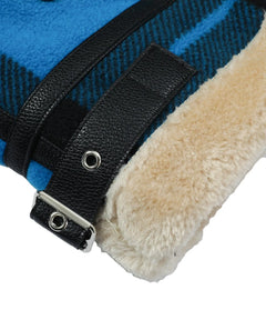 Bomberjack met plaid en faux shearling