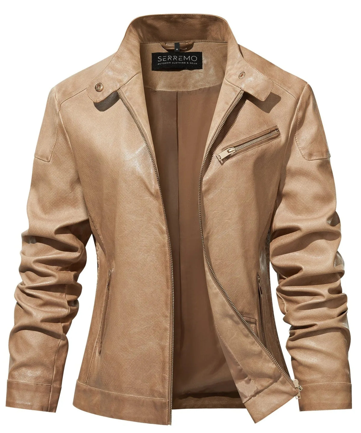 Leren jassen met slim fit