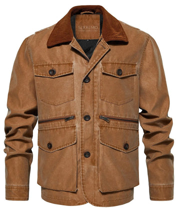 Parka met corduroy kraag