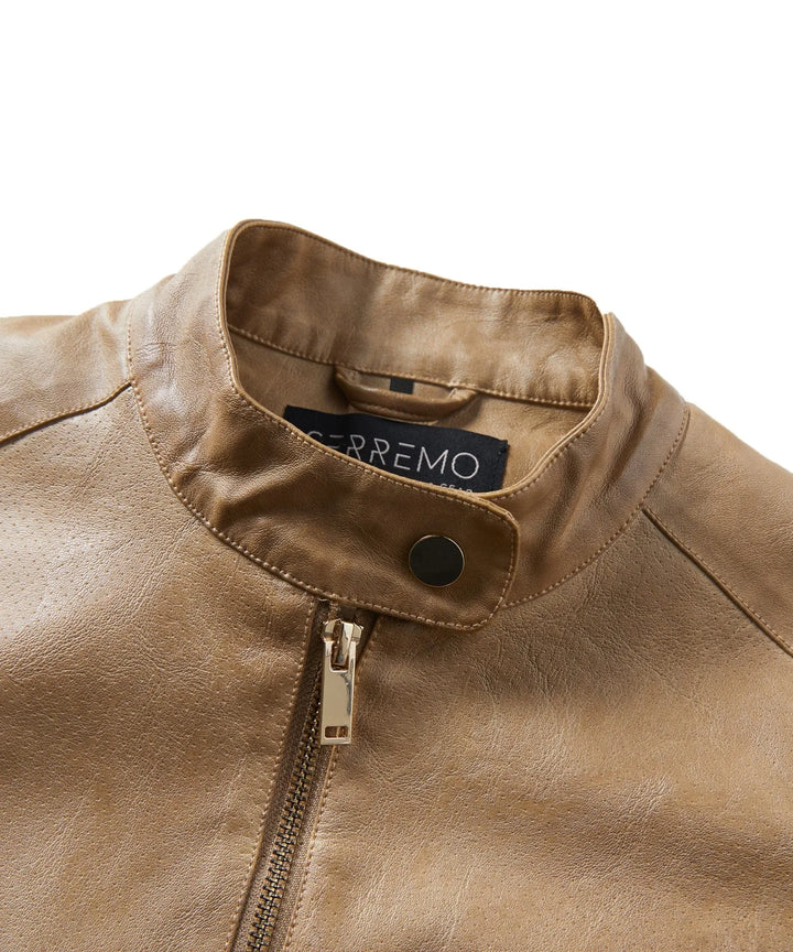 Leren jassen met slim fit