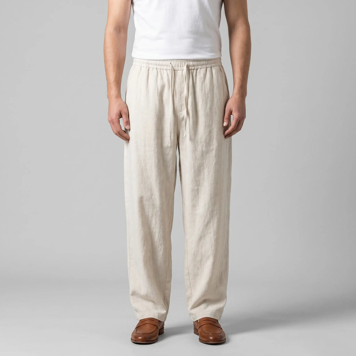 Linnen wijde broek