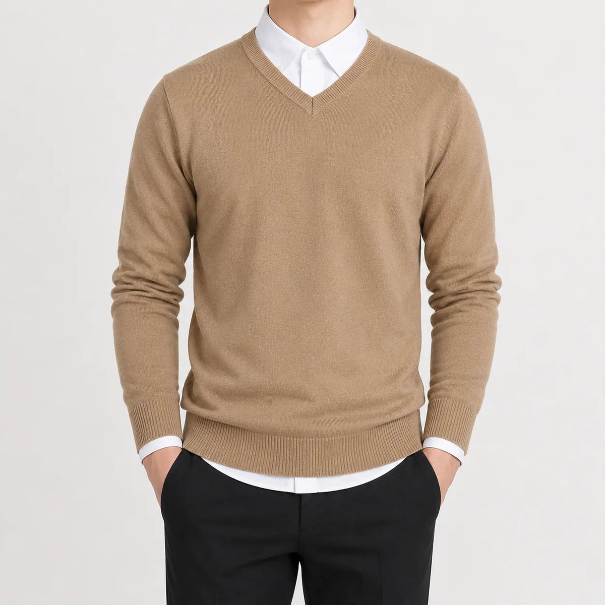 V-neck trui met lange mouwen