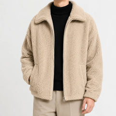 Puffer jacket met sherpa fleece