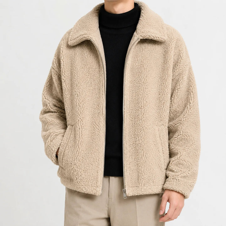 Puffer jacket met sherpa fleece
