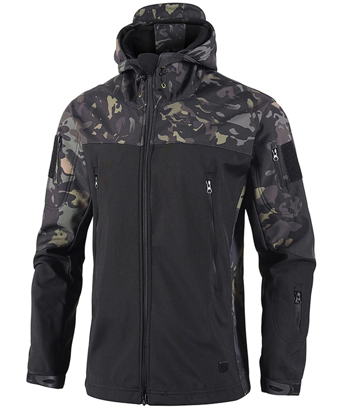 Parka met camouflage en verstelbare capuchon