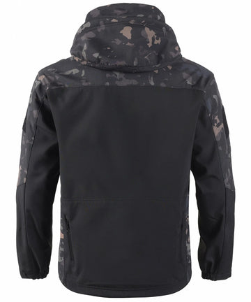 Parka met camouflage en verstelbare capuchon