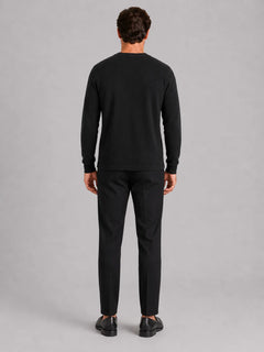 Longsleeve waffle knit shirt