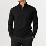 Zip-up trui met mock neckline