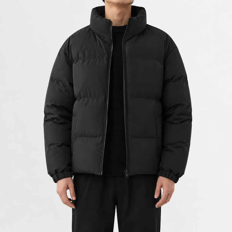 Puffer jacket met hoge kraag