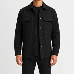 Overshirt met mandarin kraag