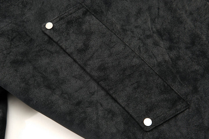 Oversized bomberjack met fleece hood