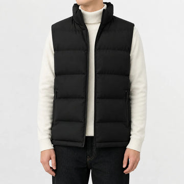 Gilet met hoge kraag en rits