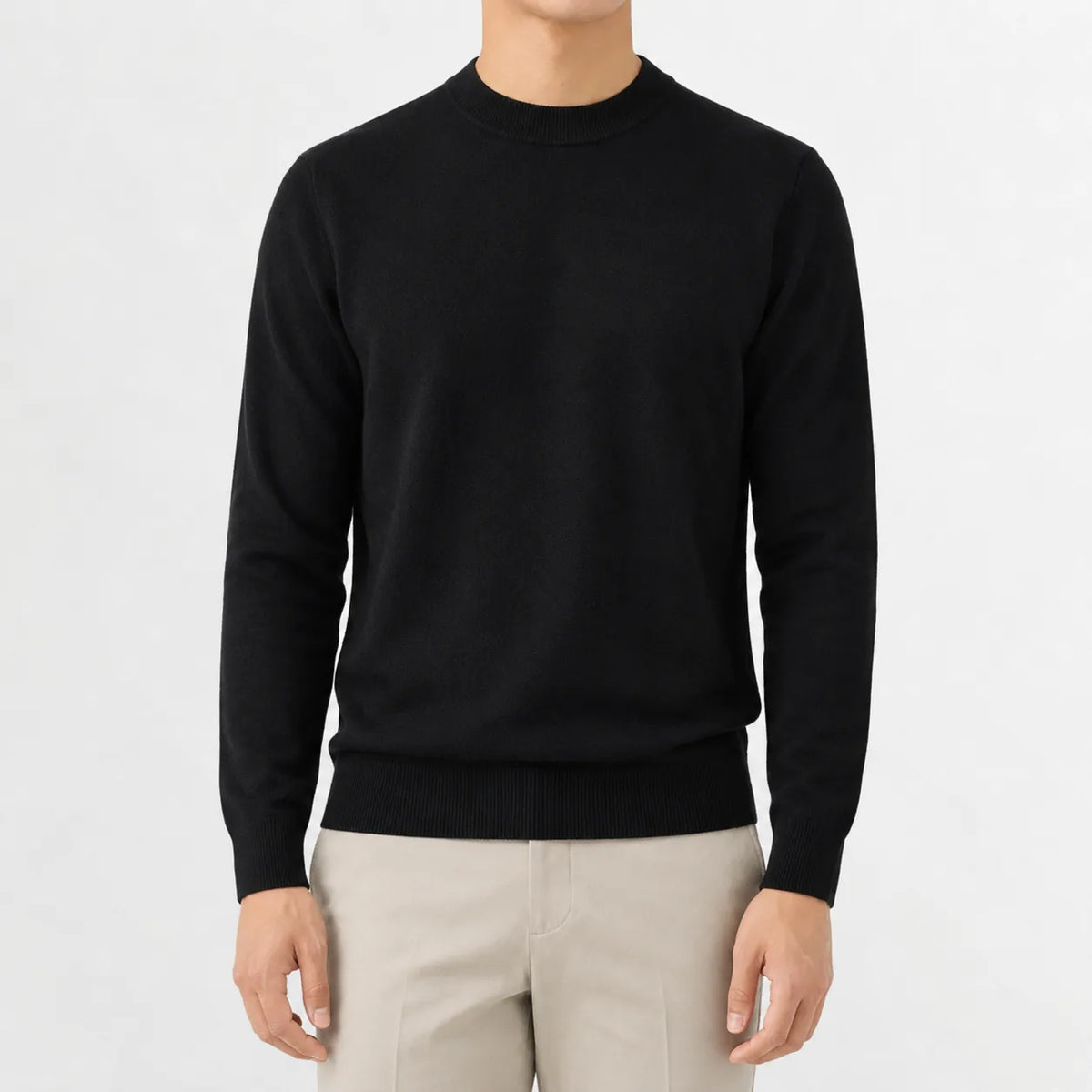 Trui met crew neckline en lange mouwen