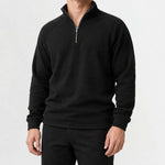 Zip-up trui met mock neckline