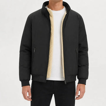 Puffer jacket met fleece lining